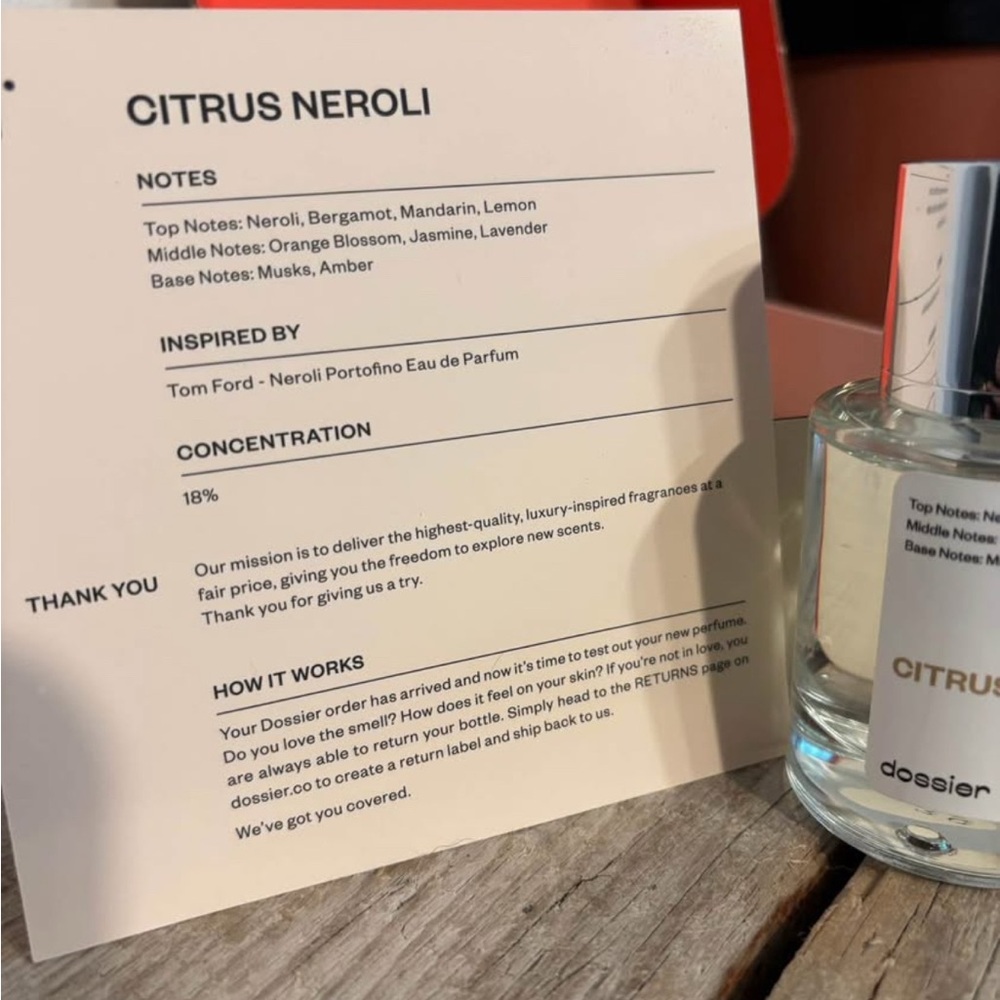 Dossier Citrus Neroli Fragrance - Picture 4 of 4